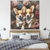 Blume Hunde Zuchtportraits 5 Leinwanddruck (Insitu (Schlafzimmer))