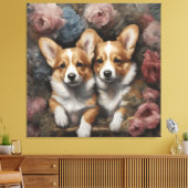Blume Hunde Zuchtportraits 5 Leinwanddruck (Insitu (Wohnzimmer))