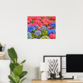 Blume Hydrangea Wasserfarben Art Poster (Heimbüro)