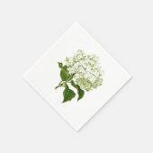 Blume Hydrangea (Weiß und Blassgrün) Serviette (Ecke)