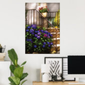 Blume - Hydrangia und Deutschland Poster (Heimbüro)