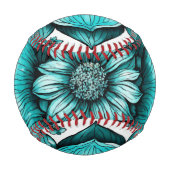 Blume Hyper realistisch Pen Illustration Print" Baseball (Rückseite)