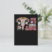 Blume Hysterektomie Operation Erholung Postkarte (Stehend Vorderseite)