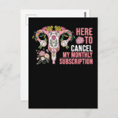 Blume Hysterektomie Operation Erholung Postkarte (Vorne/Hinten)