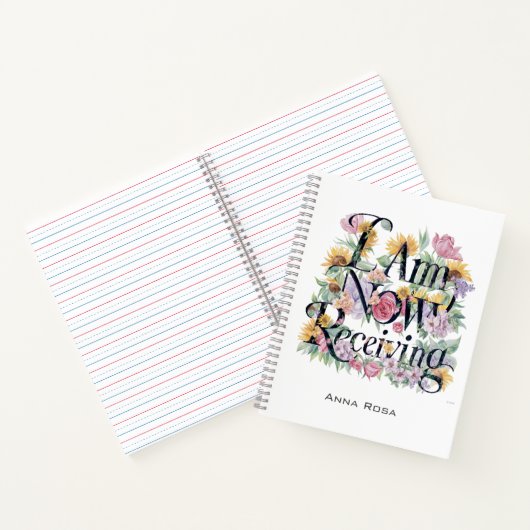 *~* Blume ICH ERHALTE JETZT 1 AP85 Manifesting Notizblock (Innenseite)