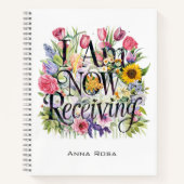 *~* Blume ICH ERHALTE JETZT 9 AP85 Manifesting Notizblock (Vorderseite)