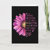 Blume ich weiß, Himmel ist ein schöner Ort Paws Hu Karte (Vorderseite)