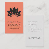 Blume Icon Yoga Visitenkarte (Vorne/Hinten)