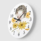 Blume Igel Wandklemme Große Wanduhr (Winkel)