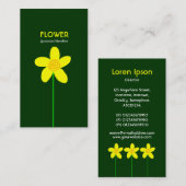 Blume II für langes Stechen - Dunkelgrün Visitenkarte (Vorne/Hinten)