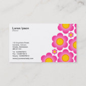 Blume II - weiß Visitenkarte (Rückseite)