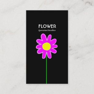 Blume III für langes Stechen - Schwarz Visitenkarte