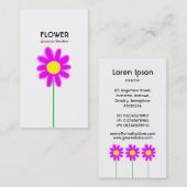 Blume III - Weiß Visitenkarte (Vorne/Hinten)