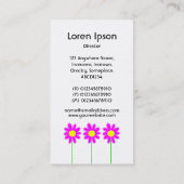 Blume III - Weiß Visitenkarte (Rückseite)