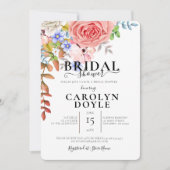 Blume Illustration Brautparty Einladung (Vorderseite)