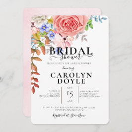 Blume Illustration Brautparty Einladung