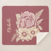 Blume Illustration individuelle Name Decken (Vorderseite (Horizontal))