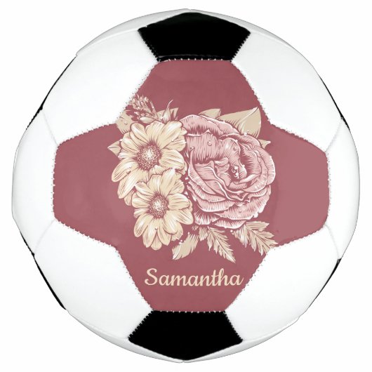 Blume Illustration individuelle Name Fußball (Vorderseite)