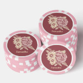 Blume Illustration individuelle Name Poker Chips (Stapel)