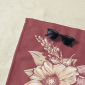 Blume Illustration individuelle Name Strandtuch (Beispiel)