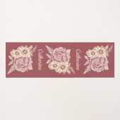 Blume Illustration individuelle Name Yogamattel Yogamatte (Rückseite (Horizontal))