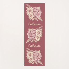 Blume Illustration individuelle Name Yogamattel Yogamatte