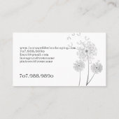 Blume Illustration Landscaping Business Card Visitenkarte (Rückseite)