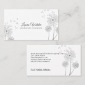 Blume Illustration Landscaping Business Card Visitenkarte (Vorne/Hinten)