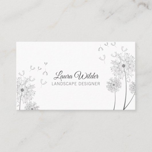Blume Illustration Landscaping Business Card Visitenkarte (Vorderseite)