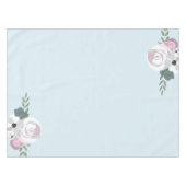 Blume Illustration Soft Blue Brautparty Tischdecke (Vorderseite (Horizontal))