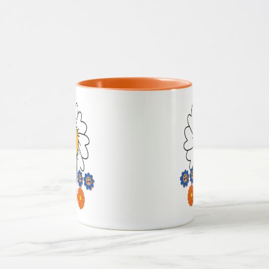 Blume Illustration Tasse (Zentrum)