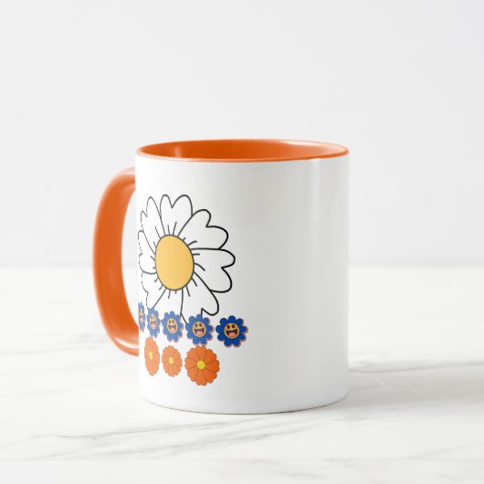Blume Illustration Tasse (Vorderseite Links)