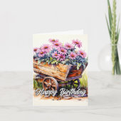 Blume-Illustration von Freshly Picked Aster Karte (Vorderseite)