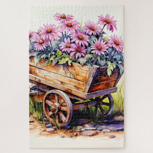 Blume-Illustration von Freshly Picked Aster Puzzle (Vertikal)