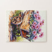 Blume-Illustration von Freshly Picked Aster Puzzle (Horizontal)