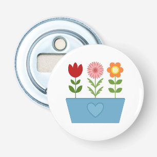 Blume-Illustrationen in einer Leinwand für das bla Flaschenöffner