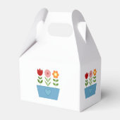 Blume-Illustrationen in einer Leinwand für das bla Geschenkschachtel (Rückseite)