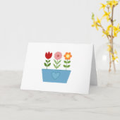 Blume-Illustrationen in einer Leinwand für das bla Karte (Gelbe Blume)