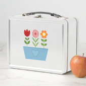 Blume-Illustrationen in einer Leinwand für das bla Metall Brotdose (Beispiel)