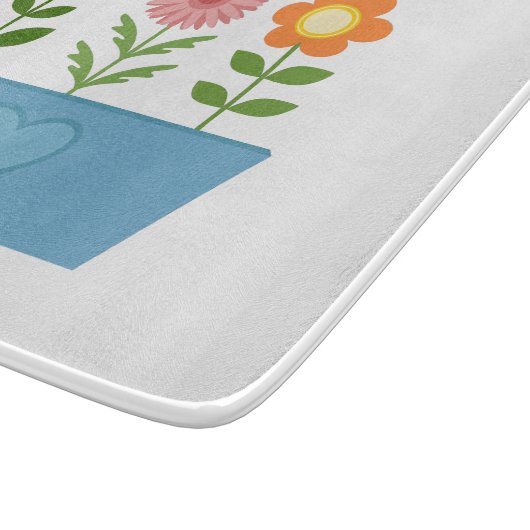 Blume-Illustrationen in einer Leinwand für das bla Schneidebrett (Ecke)