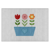 Blume-Illustrationen in einer Leinwand für das bla Schneidebrett (Vorderseite)