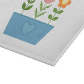 Blume-Illustrationen in einer Leinwand für das bla Schneidebrett (Ecke)