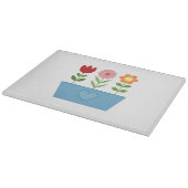 Blume-Illustrationen in einer Leinwand für das bla Schneidebrett (Ecke)
