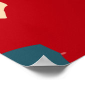 Blume Illustrationsmuster. Botanischer Blumenmoti Poster (Ecke)