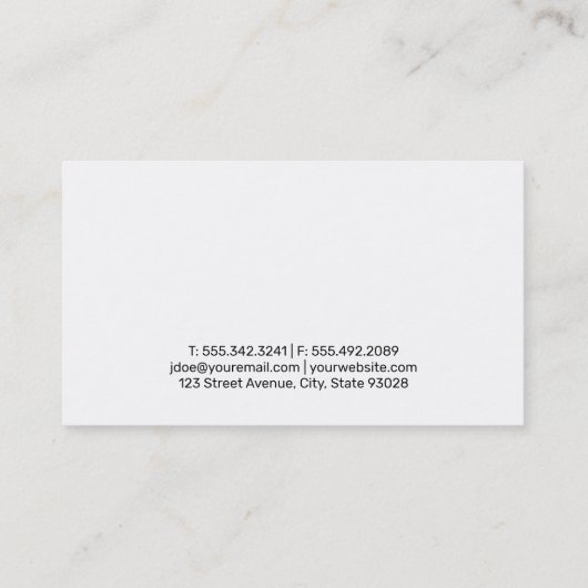 Blume | Illustrative Blume Blumenelemente Visitenkarte (Rückseite)