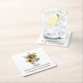 Blume im Aquagarten Zitat Rustikales Bauernhaus Rechteckiger Pappuntersetzer (Vor Ort)