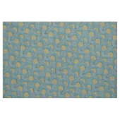 Blume im aquamarinen und gelben Großformat Stoff (Fat Quarter (45,7 x 55,9 cm))