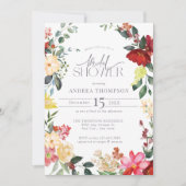 Blume im Aquapark Brautparty Einladung (Vorderseite)