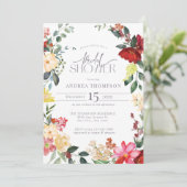 Blume im Aquapark Brautparty Einladung (Stehend Vorderseite)