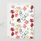 Blume im Aquapark Brautparty Einladung (Rückseite)